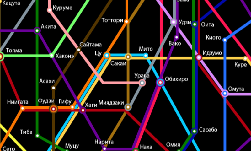 Карта метро Японии